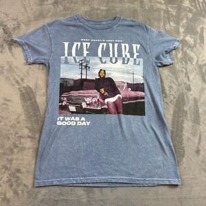 Ice Cube Shirt Mens Small Blue It Was A Good Day Graphic Rap Tee Hip Hop 2024
